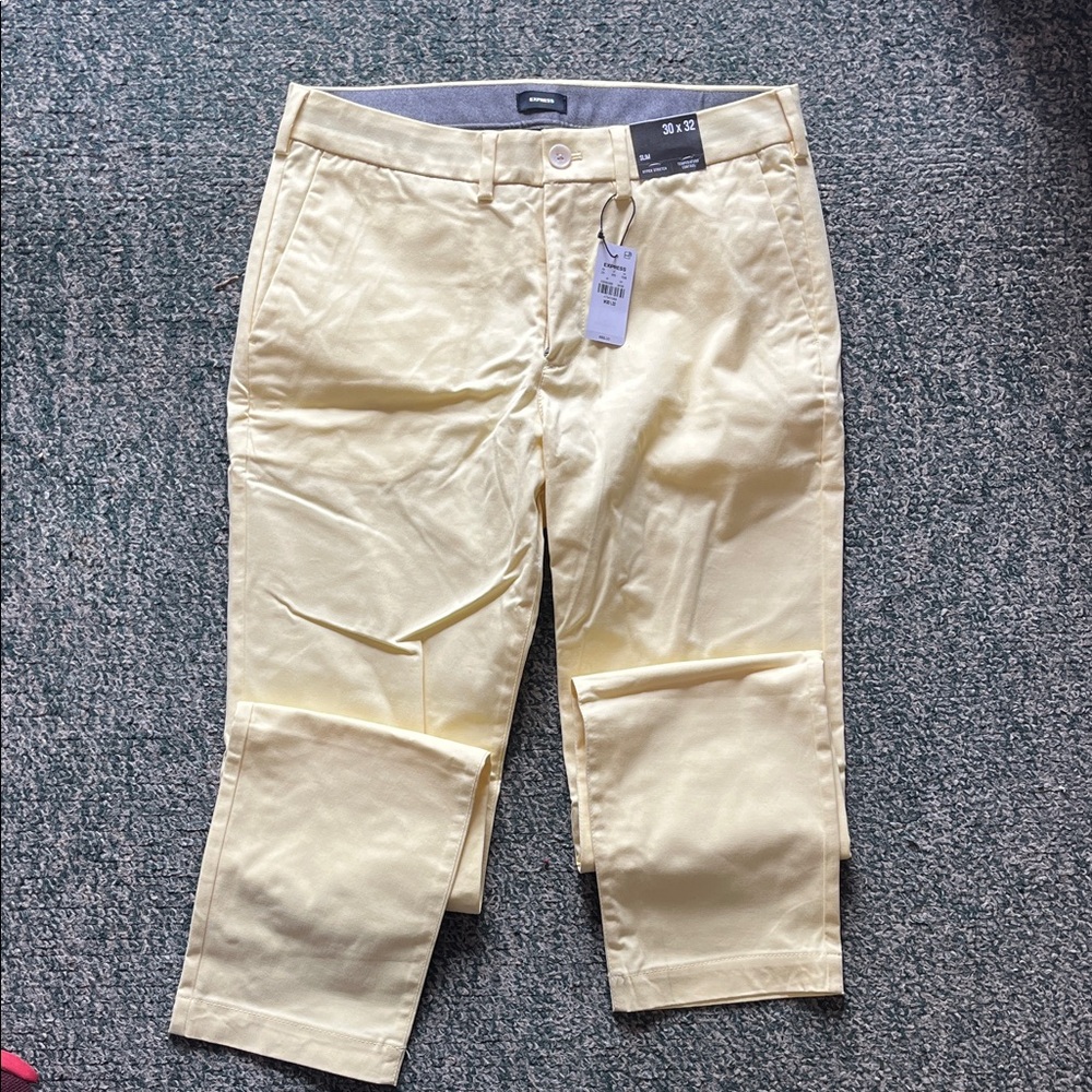 Men's Yellow Express hyperstretch slim pants size 30x32